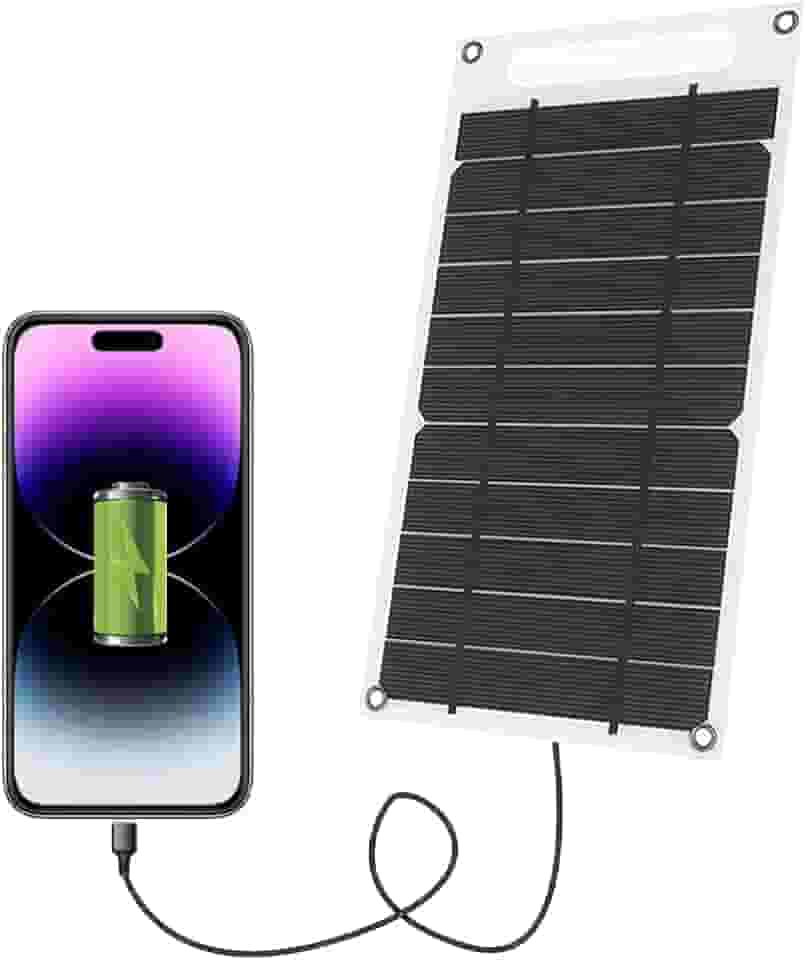 Lixada Carregador portátil para celular com painel solar, porta USB, de alta potência, em formato de papel, silício monocristalino, para acampamento