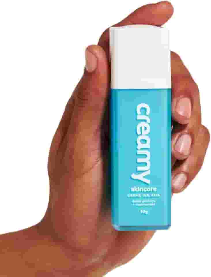 Sérum-Creme Facial Creamy 10% AHA com Ácido Glicólico + Niacinamida – 30g | Esfoliação química, renovação celular e textura uniforme | Clareador facial noturno