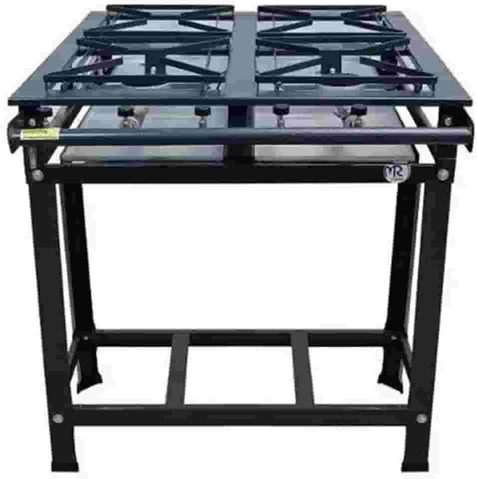 Fogão Industrial 4 Bocas Standard Alta Pressão Grelhas Aço 30x30 P5 MR Fogões