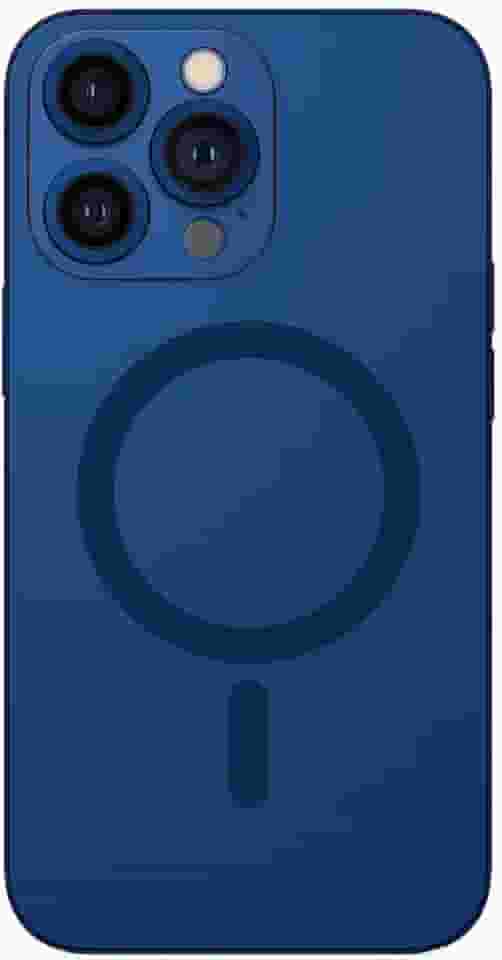 Capa Case Capinha Fosca Magnética Anti-impacto Slim Bordas Elevadas Com Proteção de Lentes Para iPhone (Azul, iPhone 17 Pro)