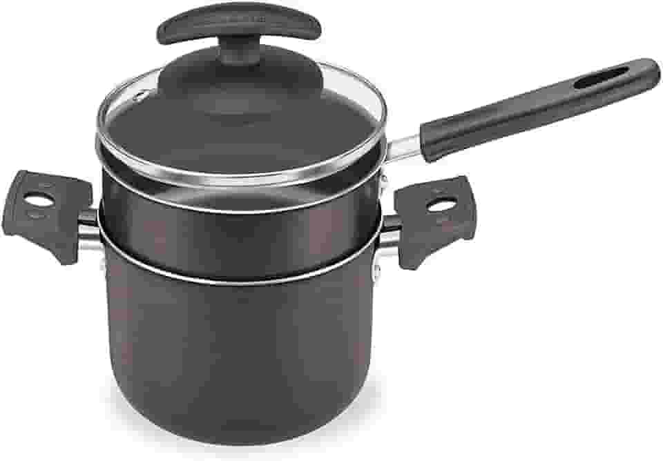 Alumínio Fortaleza 610012 Cuscuzeiro/Caldeirão 12 C/Tpa Vidro, Preto