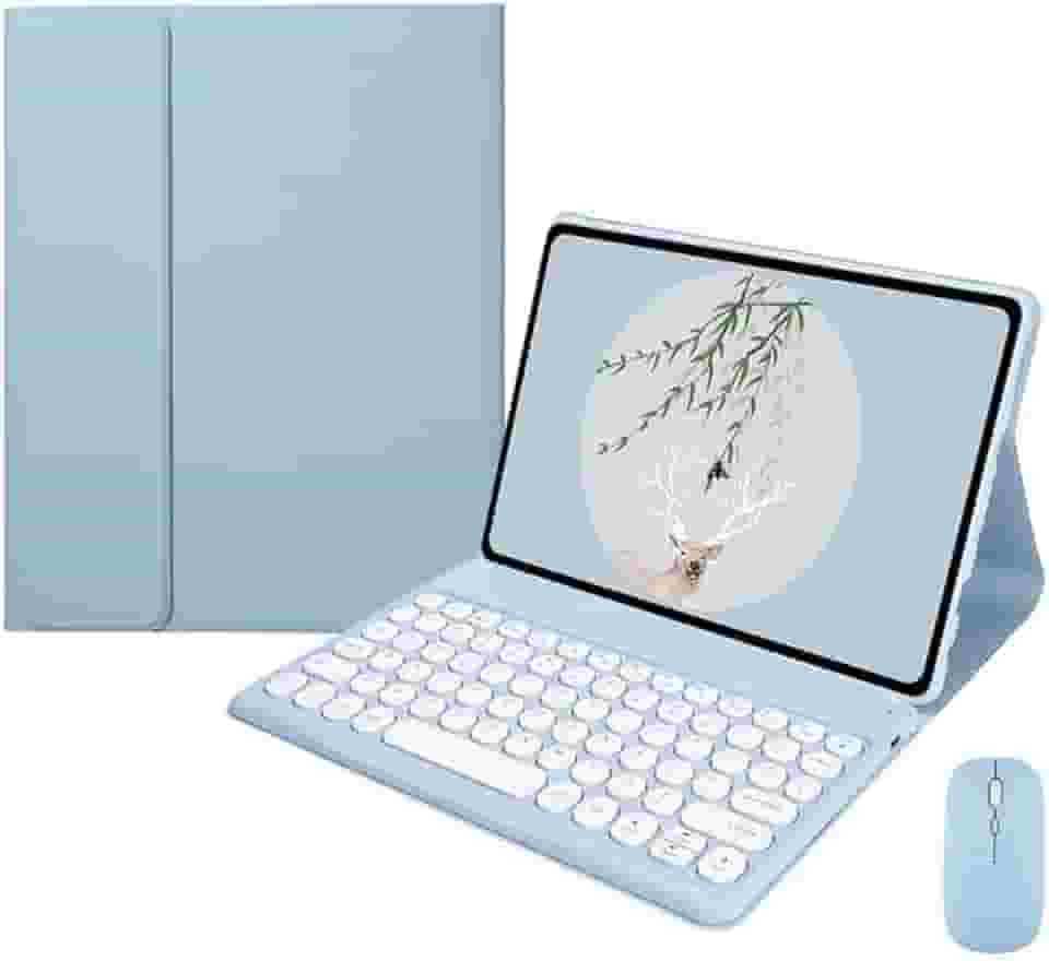 Teclado Redondo Para Tab S6 Lite 10.4 Pol Com Capa + Mouse