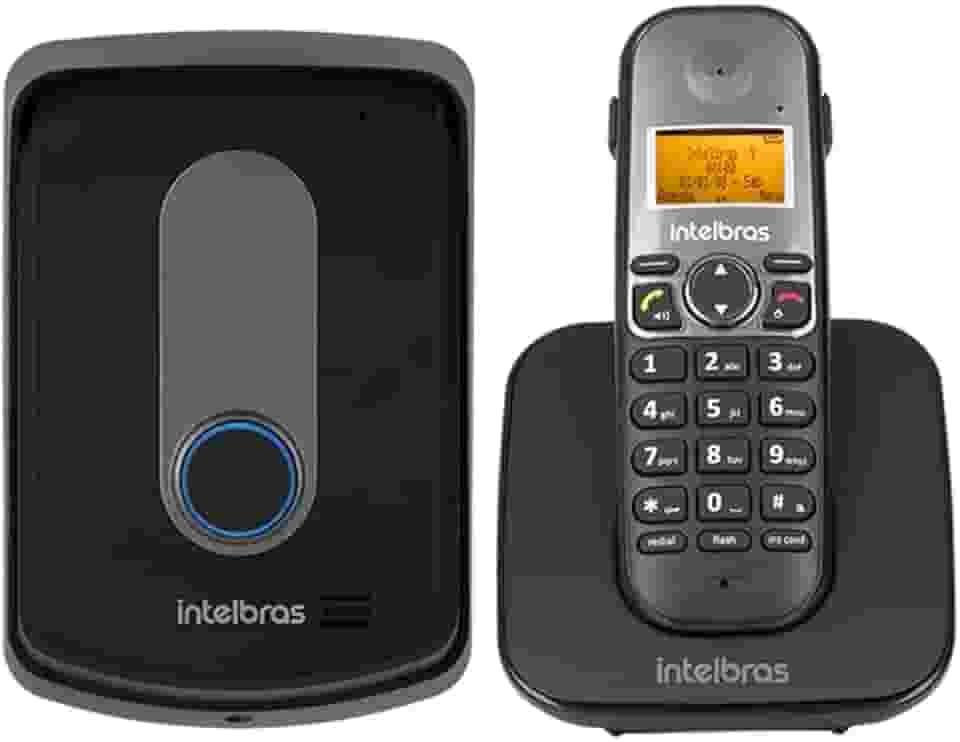 Telefone sem fio com Ramal Externo TIS 5010 Preto Intelbras