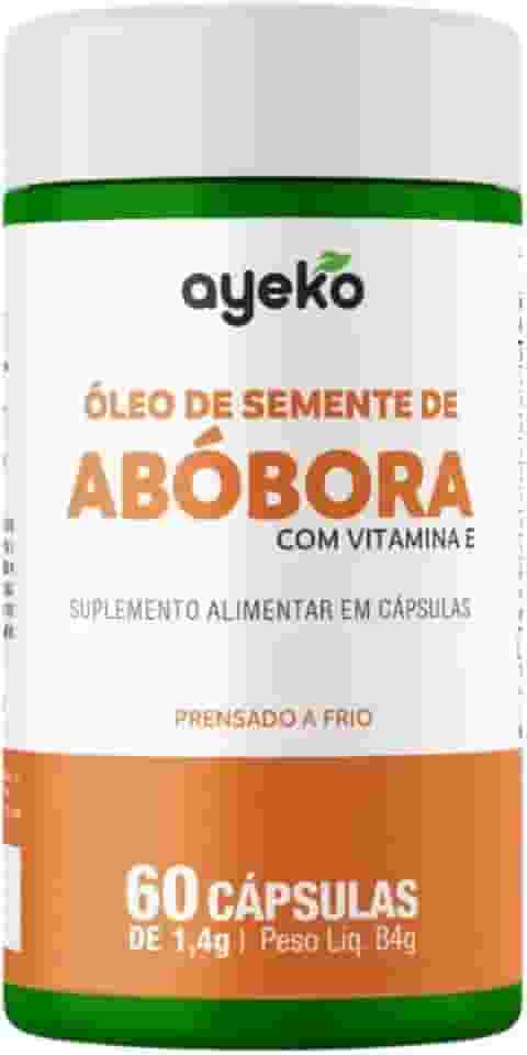 Óleo De Semente De Abóbora + Vitamina E Prensado A Frio 60caps - Ayeko