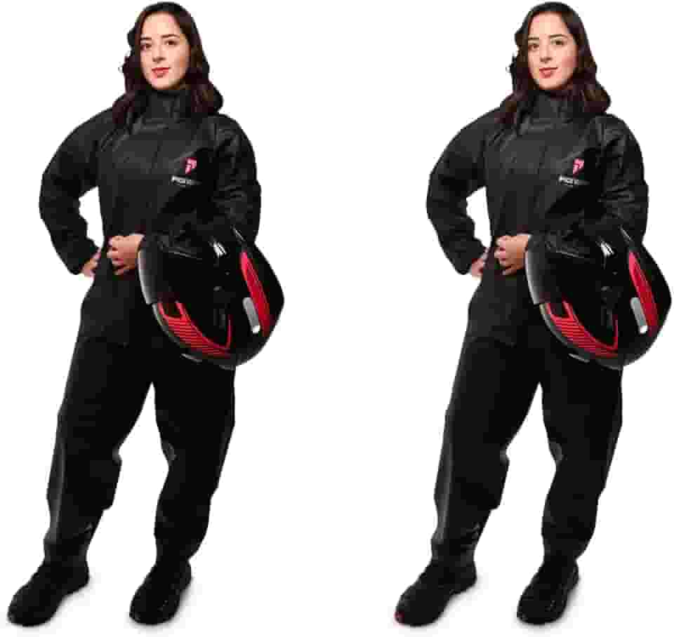 Capa de Chuva para Motociclista Modelo Feminino Preto (XG)