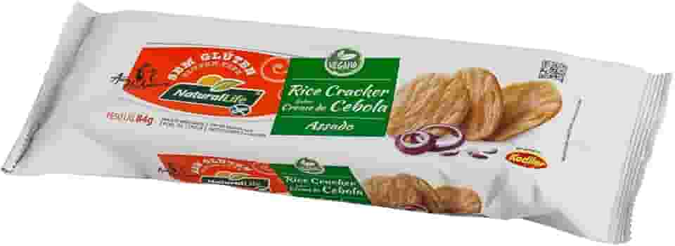Rice Cracker Natural Life - Sabor Creme de Cebola - Sem Glúten - Vegano - 84g