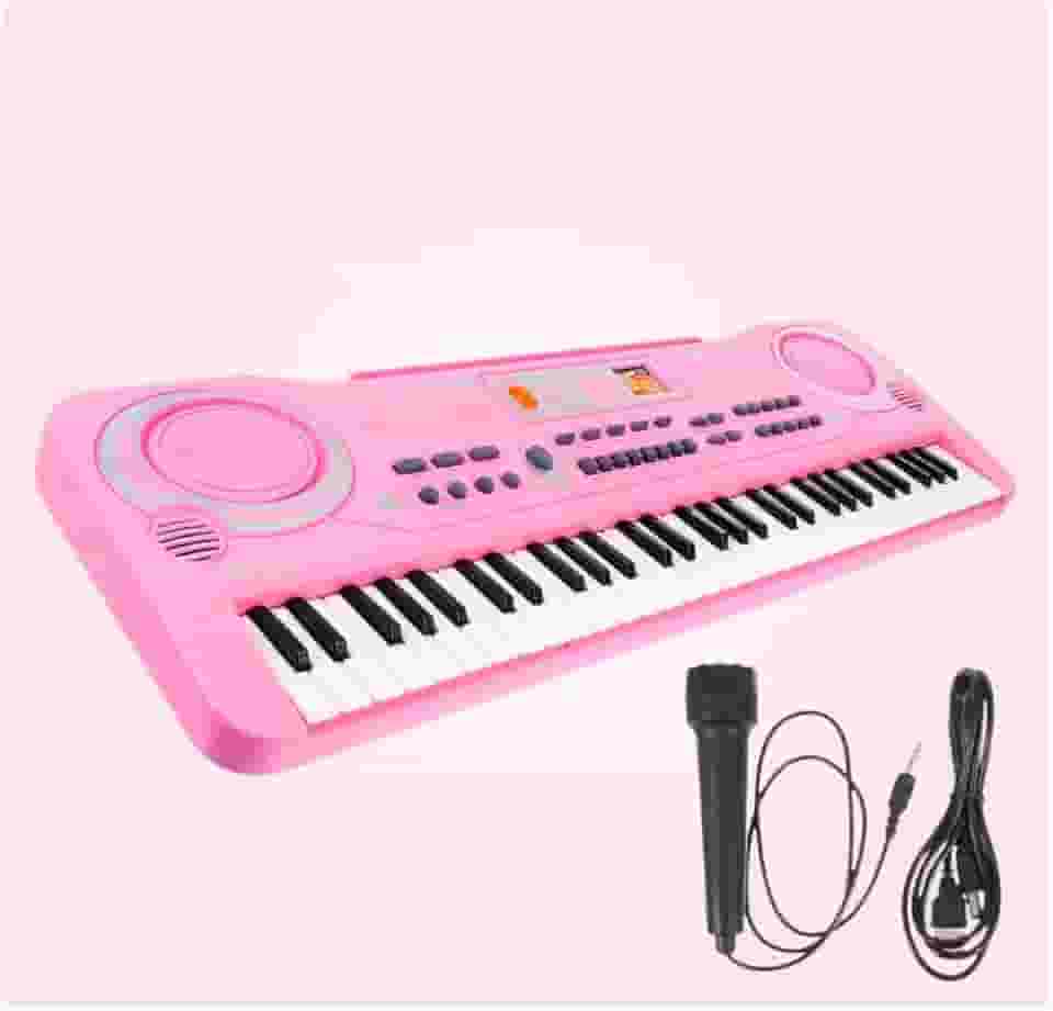 Teclado Eletrônico Música Digital Rosa Elétrico Instrumento