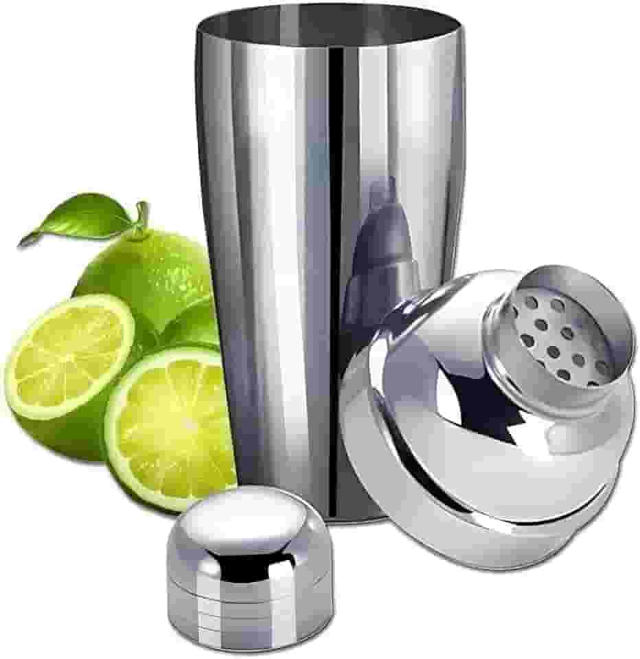 Coqueteleira Profissional 750ml em Aço Inox com Filtro Integrado - Kit Barman para Drinks, Caipirinhas, Batidas e Shakes (Design Premium)