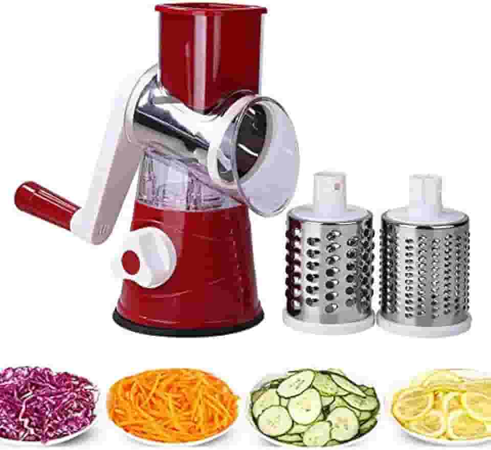 Cortador De Legumes Multifuncional, Fatiador De Legumes, 3 Laminas, Ralador Manual, Verduras, Queijo, Alimentos Cozinha