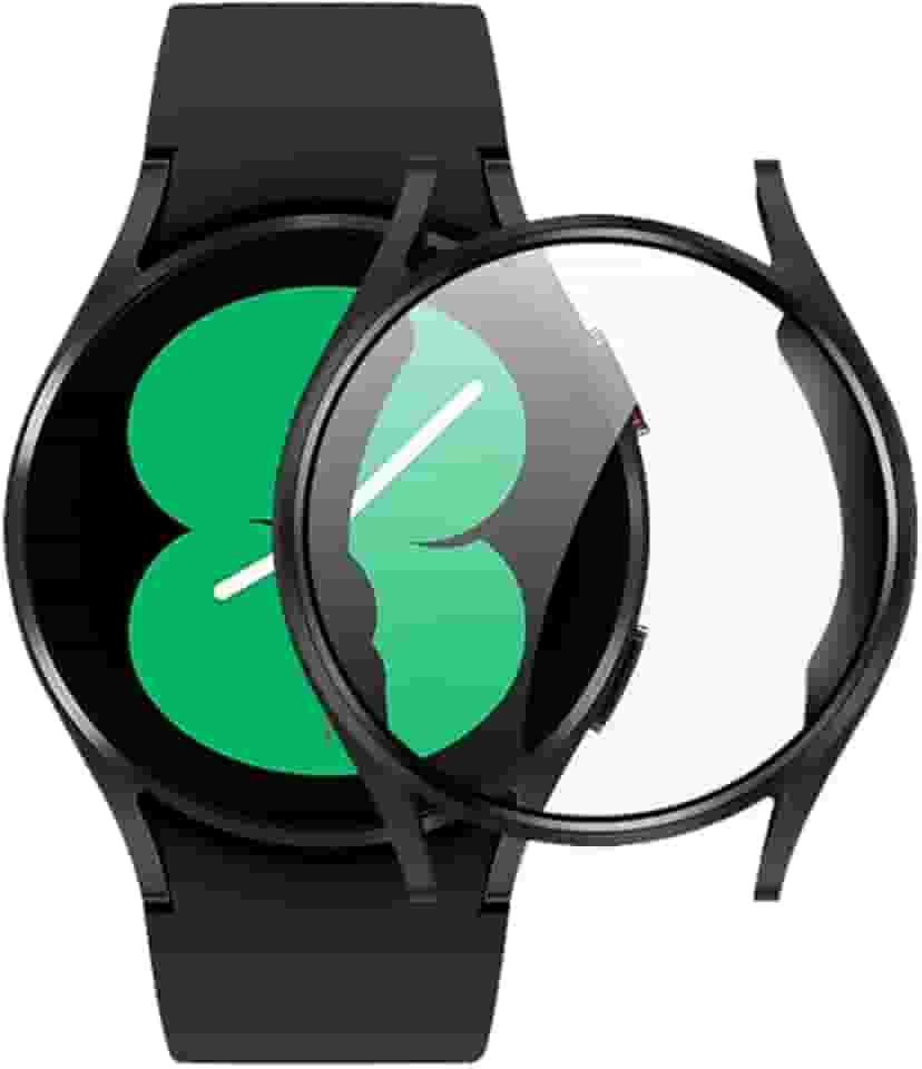 Kit Capa Case Bumper Preto Com Película 9D Para Galaxy Watch 4 40mm - Jodda