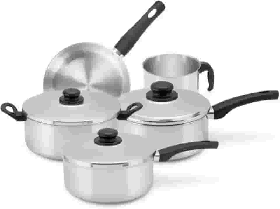 Jogo de Panelas Nigro Alumínio Baquelite Eterna 5 Pç Polida