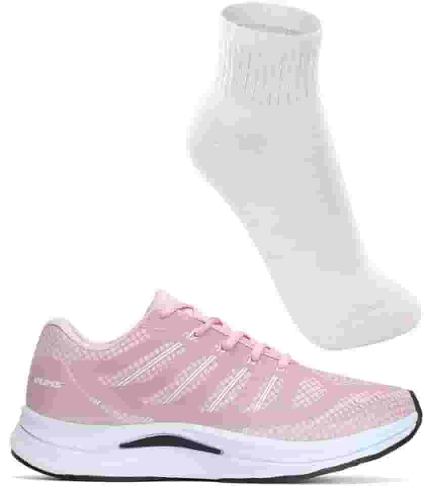 Tenis Feminino Academia Corrida Caminhada Leve Confortavel Vuks com Meia Esportiva