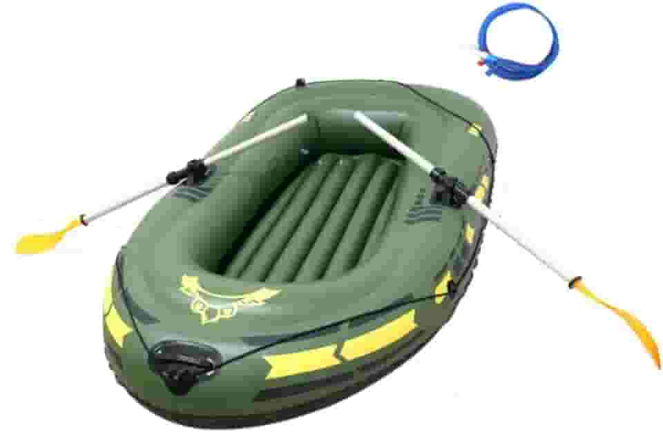 oshhni Conjunto de caiaque inflável para barco, verão, ao ar livre, PVC super resistente, remos de barco, serviço pesado, flutuante, caiaque para