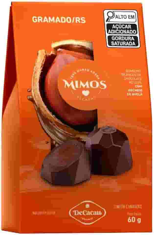 Mimos DeCacau - 2 caixas bombom trufado 60g cada - Sem Glúten | Chocolate Gramado | Seguro Celíacos (Avelã)