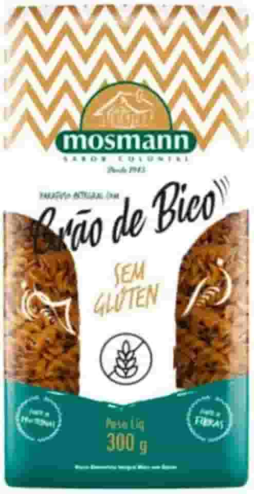 Massa Parafuso Integral Com Grão de Bico Sem Glúten Mosmann 300g
