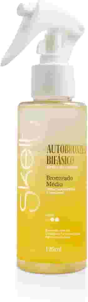 Skelt Autobronzeador Bifásico 120ml | Bronze Natural De 7 A 12 Dias, Intensidade Média, Com Fragrância Grand Bahama E Aplicação Fácil Com Luva | Uso Após Banho
