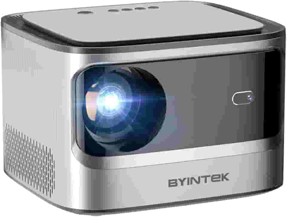 BYINTEK Projetor Portátil Android WiFi,X25 Mini Projetor Alto-falantes estéreo Hi-Fi,900 ANSI Full HD com Suporte 4K e Autofoco,Ideal para Cinema em Casa e Filmes ao Ar Livre