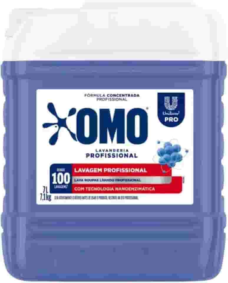 Lava Roupas Líquido Omo Lavanderia Profissional Lavagem Profissional 7l