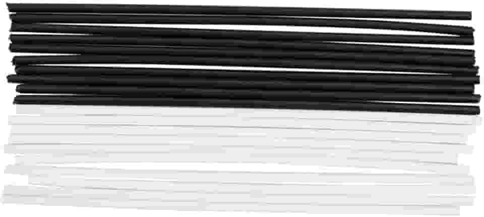 Naroote Kit de Atualização de Marcador de Posição de Ponto Lateral de Guitarra para Iniciantes e Profissionais, 20 Peças de 100 Mm de Comprimento, Marcadores de Pontos Laterais Brancos e Pretos para