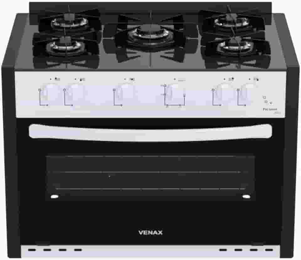 Fogao de Embutir 5 Bocas Venax Picasso Line Branco Gas Glp