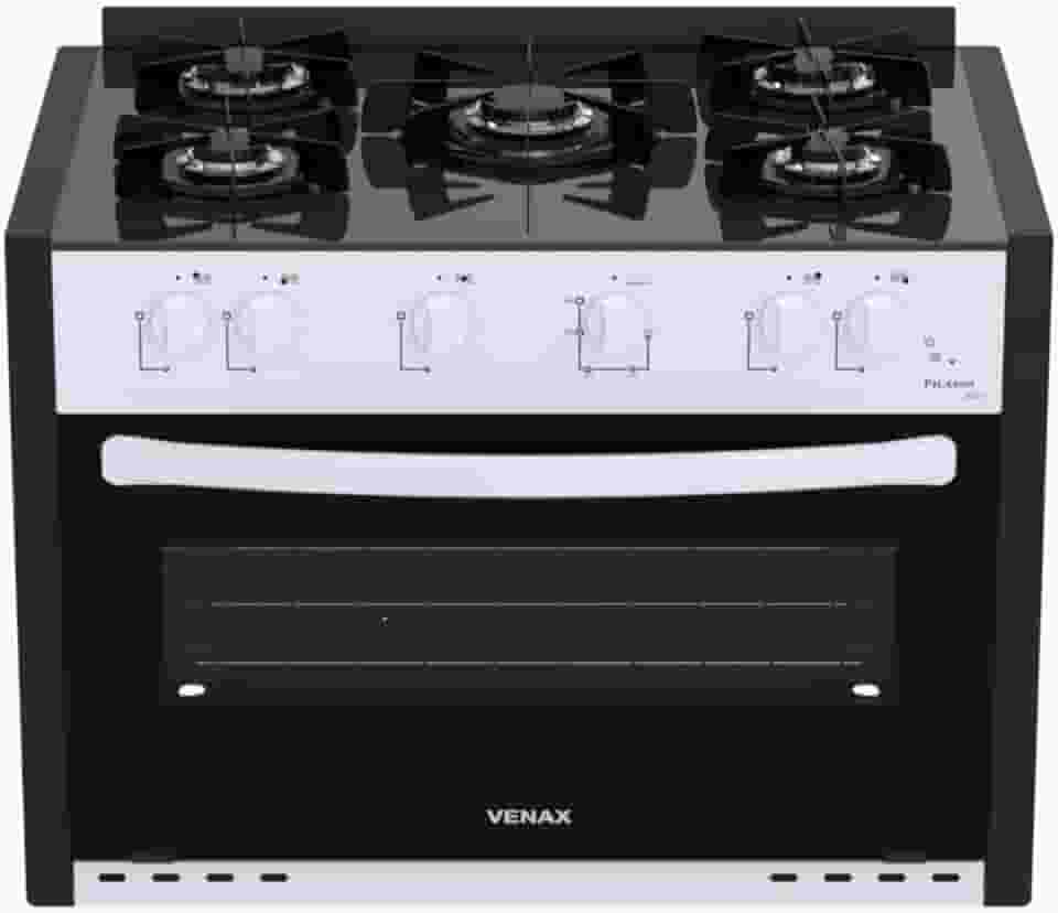 Fogao de Embutir 5 Bocas Venax Picasso Line Branco Gas Glp
