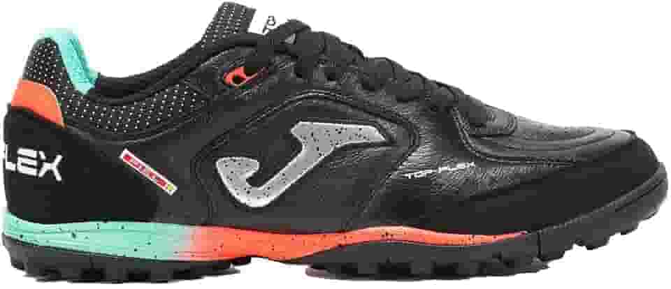 Chuteira de Society Joma Top Flex Preto e Coral