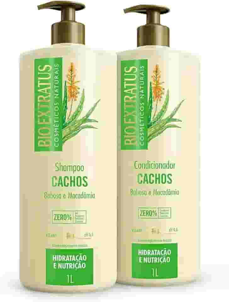 Kit Cachos Bio Extratus Shampoo e Condicionador 1L Hidratação Intensa
