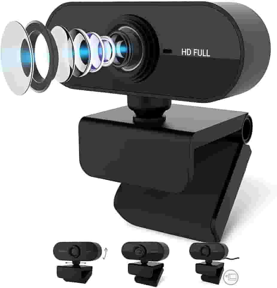 Webcam Prime Full HD 1080p com Microfone, USB Plug & Play, Foco Automático – Para PC, Notebook, Zoom, Teams, Meet Skype YouTube Discord e Mais – Ideal para Home Office Reuniões e Videochamadas