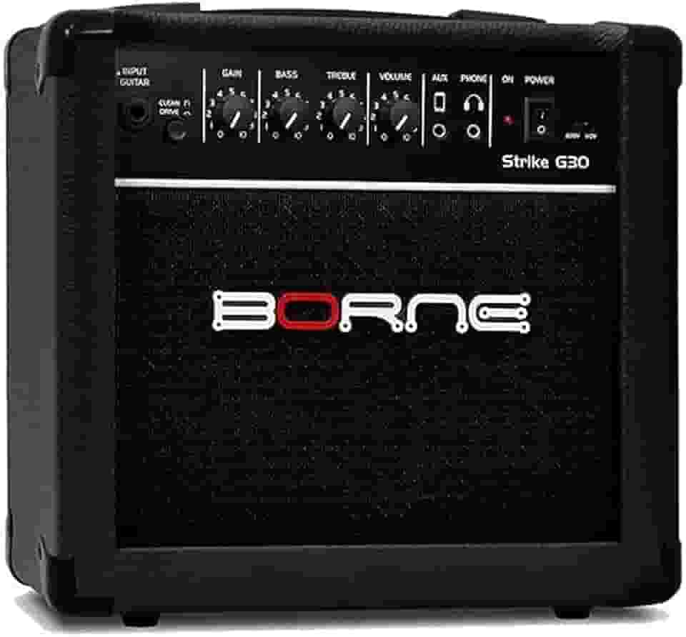 Amplificador Cubo Para Guitarra Borne Strike G30 Preto 15W Bivolt Automático