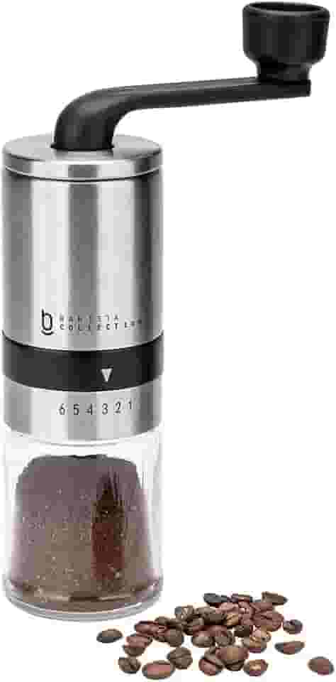 Moedor de Café Grãos Manual Cerâmica Biscuitt Perfectto Barista Collection Inox