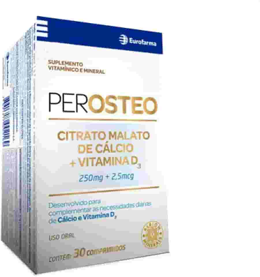 PEROSTEO 30CPR - Citrato Malato de Cálcio + Vitamina D