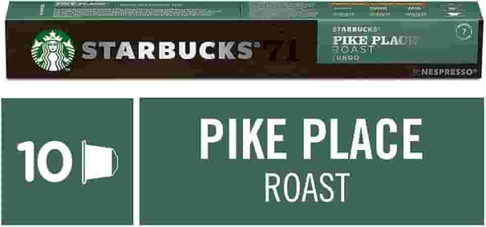 STARBUCKS Café Em Cápsula Starbucks Nespresso Pike Place Roast Lungo 10 Cápsulas
