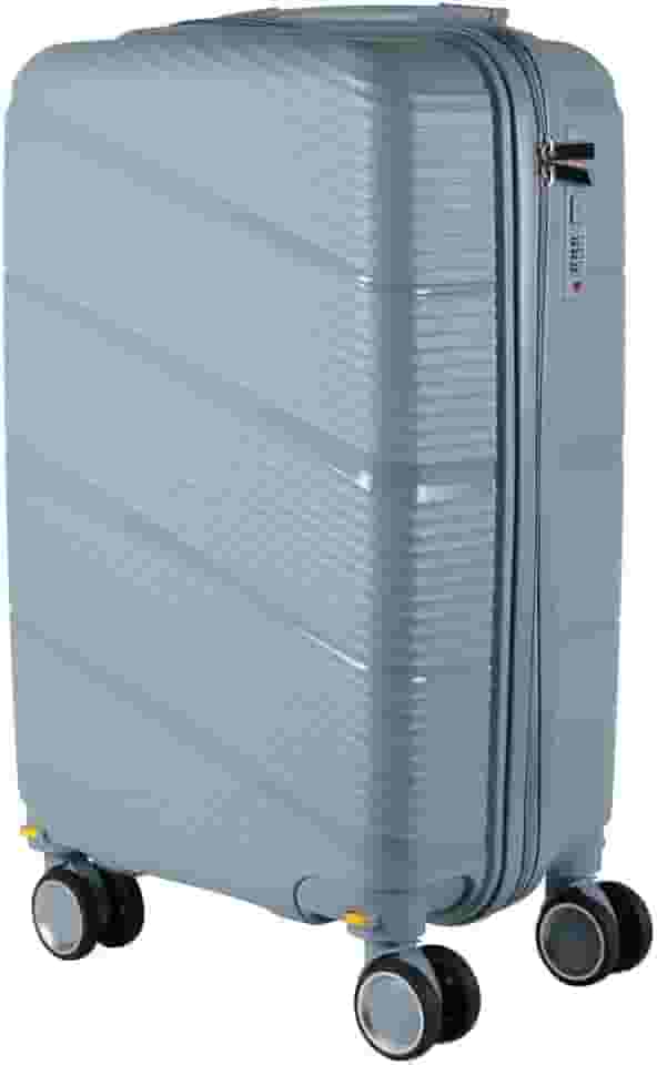 Mala de bordo em Polipropileno 4 rodas 360º - AeroMalas Catar (Azul Claro)