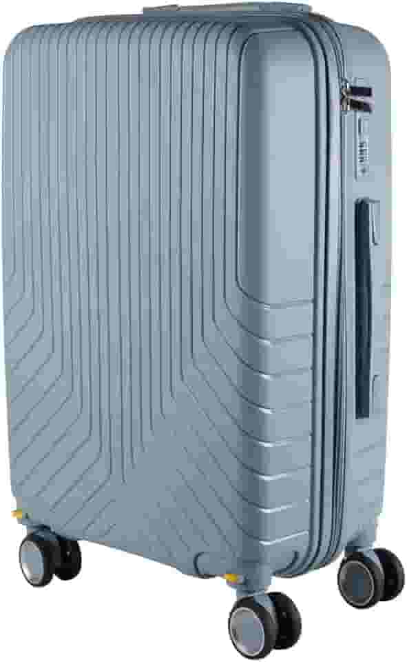 Mala de Viagem Media em Polipropileno 4 rodas 360 - AeroMalas Miami (Azul Claro)