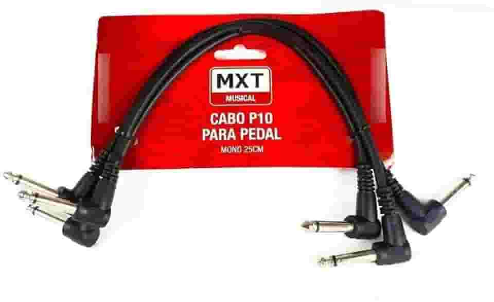 Cabo P10 Mono Para P10 Mono Para Pedal Dourado 3 Peças Com 25 Centimetros 8 1 071