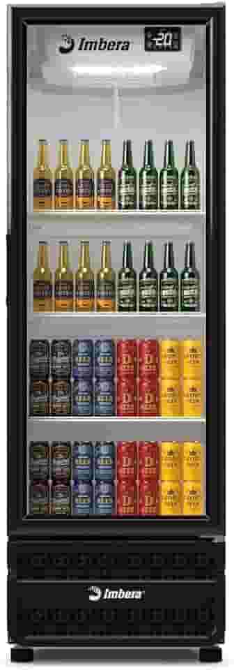 Cervejeira Imbera 485 Litros Inverter Porta de Vidro Preta e Branca CCV315 Bivolt