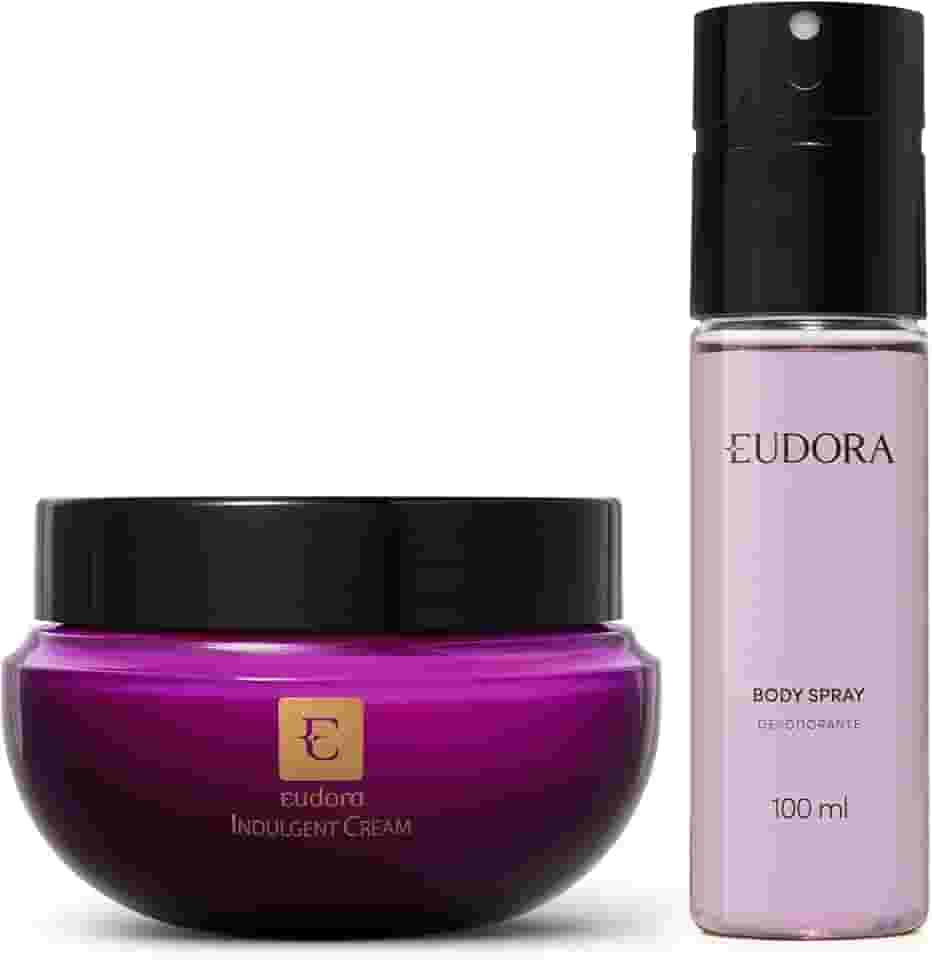 Combo Creme Hidratante Desodorante Indulgent Cream 250g + Body Spray Eudora 100ml