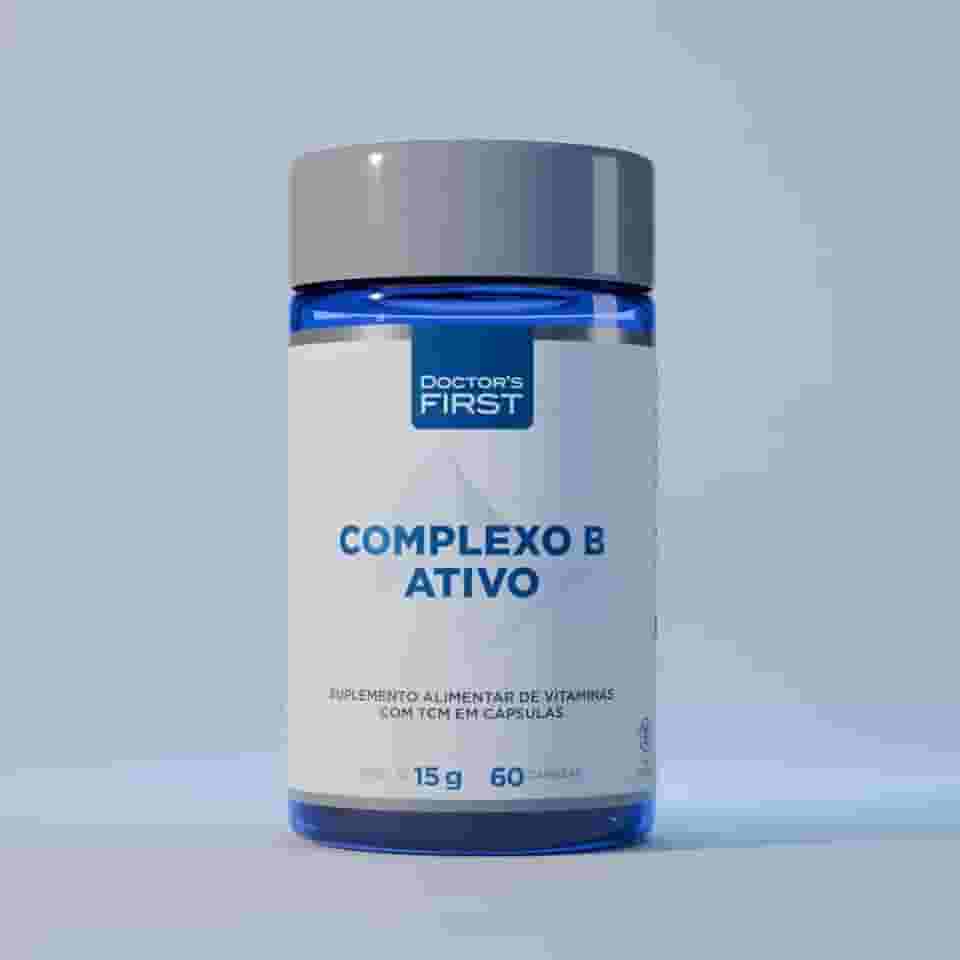 Complexo B Ativo, 8 Vitaminas com B6, B9 e B12 na forma Ativa,Suplemento Alimentar de Vitaminas, com Metilfolato e Metilcobalamina, 60 Cápsulas, 15g, com TCM, softgel, Doctor's First