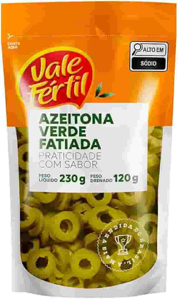 Vale Fértil Azeitona Verde Em Conserva Fatiada Sachê 120G Pequeno