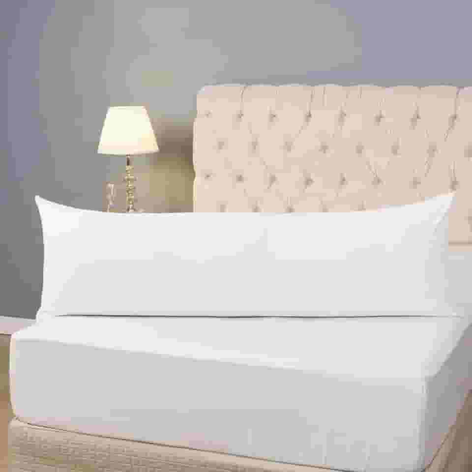 Fronha Para Travesseiro de Corpo Avulsa 1,50m x 0,50m Xuxão Gigante 200 Fios Toque Macio (Branco)