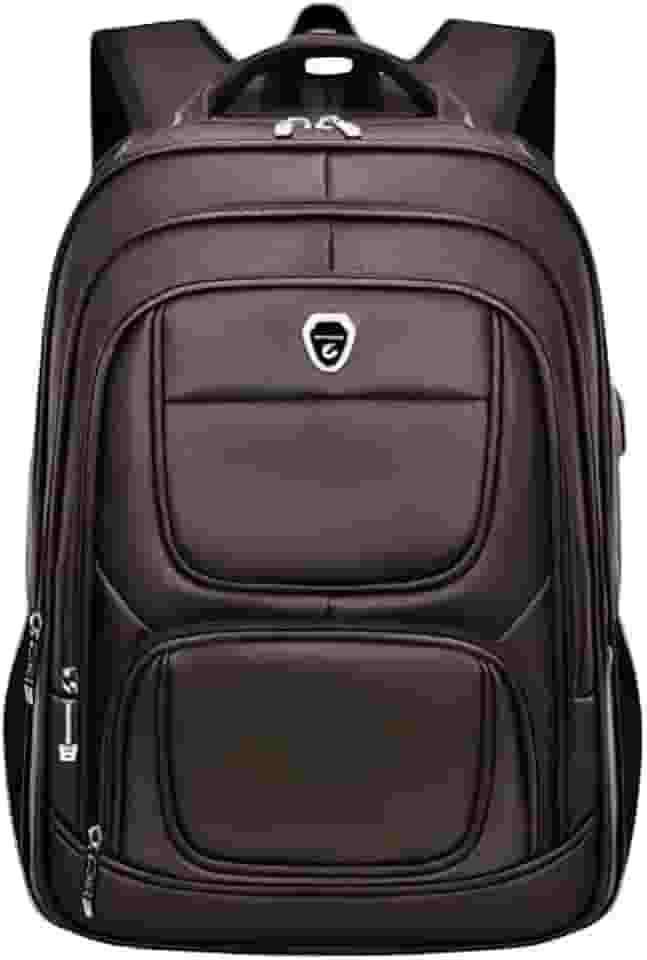 Mochila Couro Impermeável Com Entrada Para Fone Usb Grande