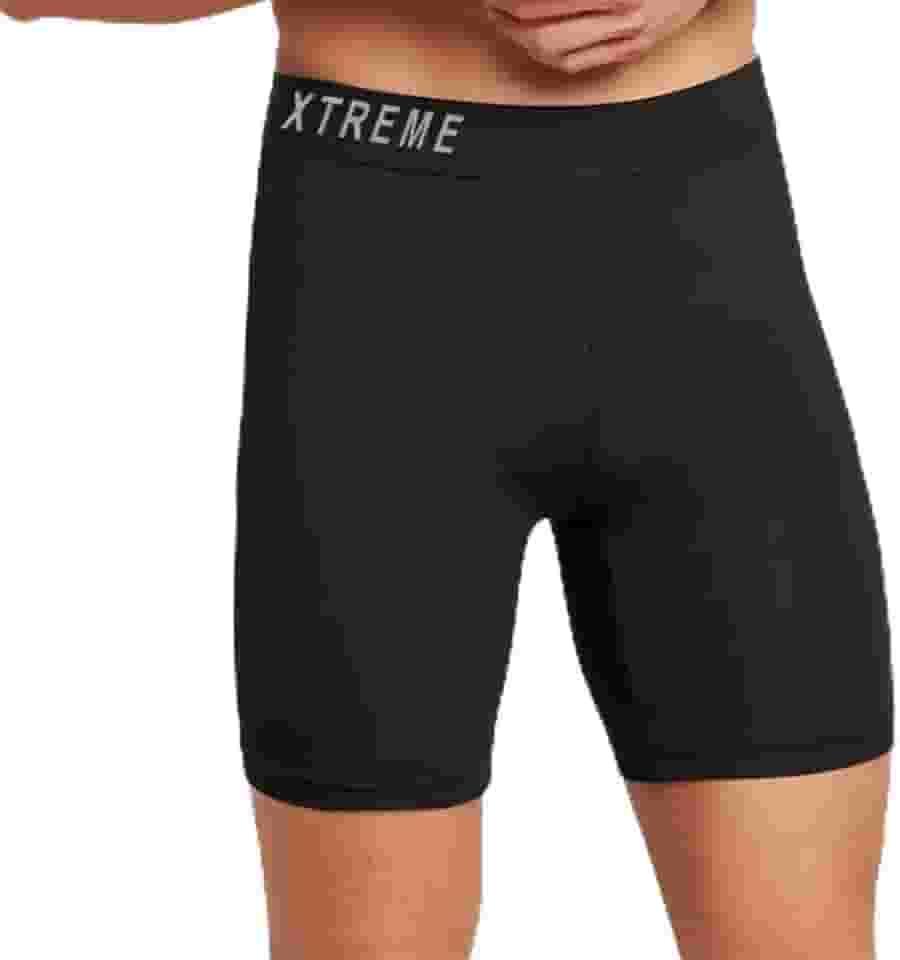 Kit 3 Cuecas Long Leg Box Ciclista Masculina Cueca Boxer Comprida Não Marca Microfibra