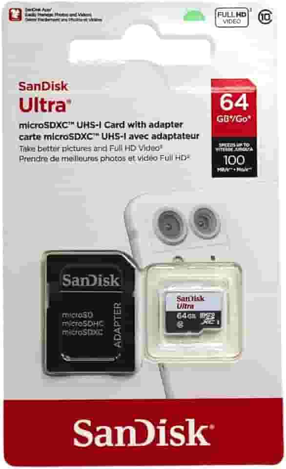Cartao de Memoria Sandisk Ultra Microsdxc Uhs-I Card With Adapter – 64Gb