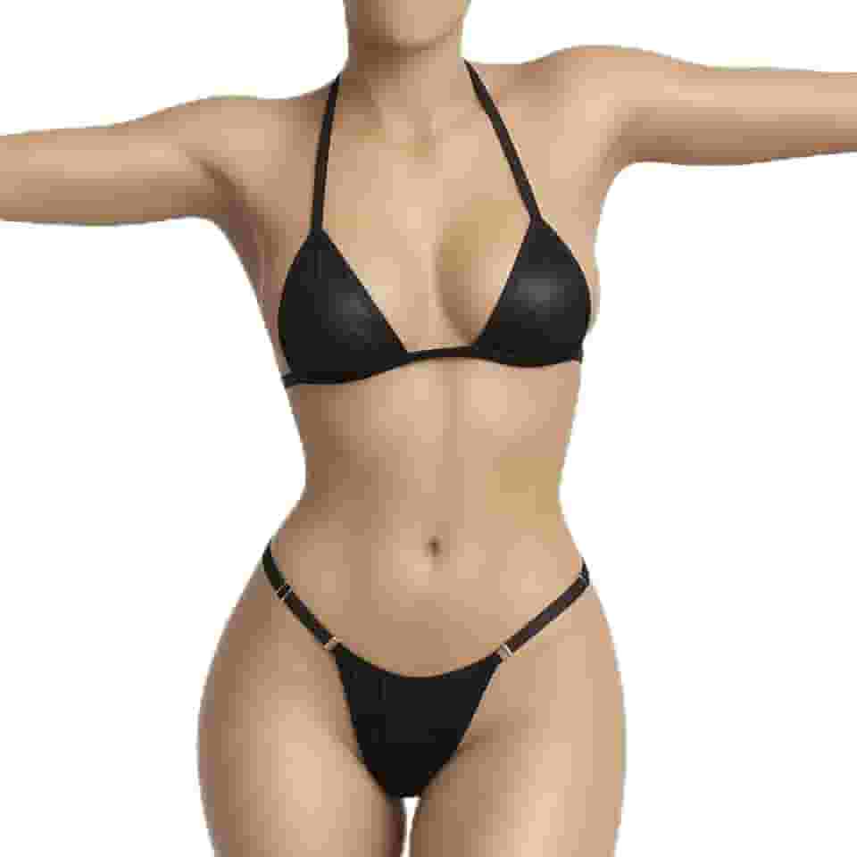 Biquíni micro para bronzear imita marquinha de fita regulavel