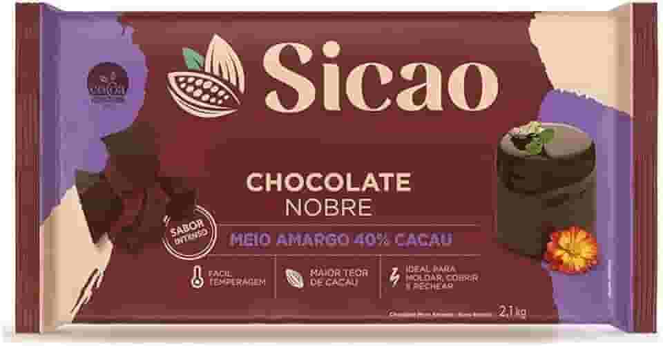 Chocolate Meio Amargo Sicao Nobre em Barra 2.1Kg
