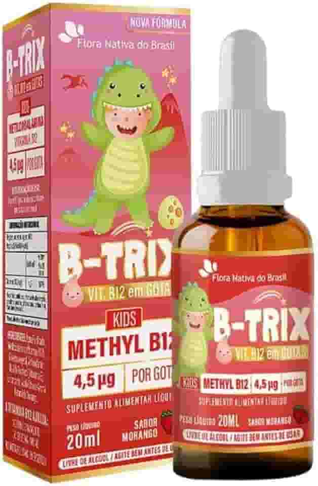 B-Trix Kids Vitamina B12 (Metilcobalamina) 20ml Sabor Morango - Flora Nativa