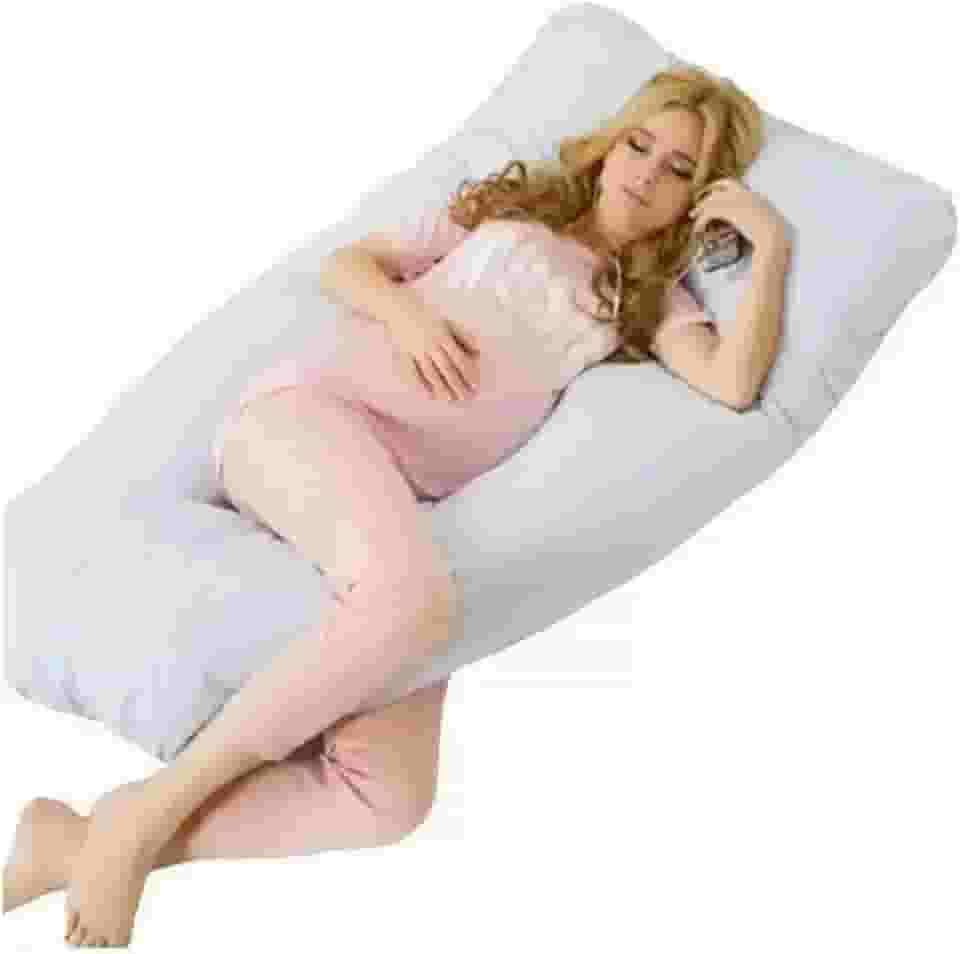 Almofada Travesseiro Gestante Corpo Para Gravida Bem Cheia (Branco)