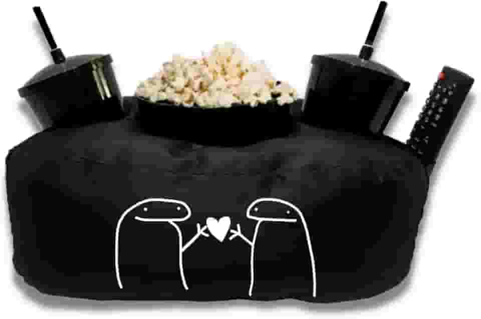 Almofada Porta Pipoca Casal Presente Namorados Cor:Preto