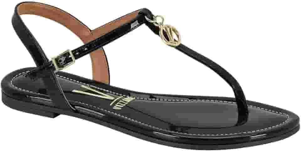 Sandália Rasteira Feminina Vizzano – Verniz, Tiras Finas, Leve, Elegante e Confortável