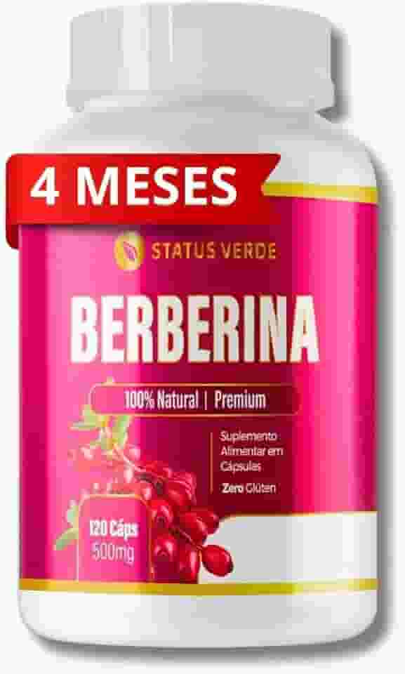 Berberina Premium Pura 120 Cápsulas 500mg [4 Meses de Duração]